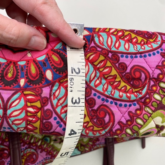 Vera Bradley Quilted Tote Bag in‎ "Resort Medallion" Pink and Burgundy - Picture 14 of 16